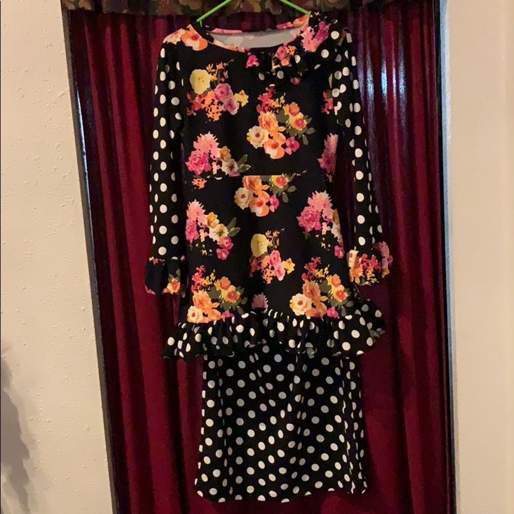 Custom Floral & Polka Dot Outfit